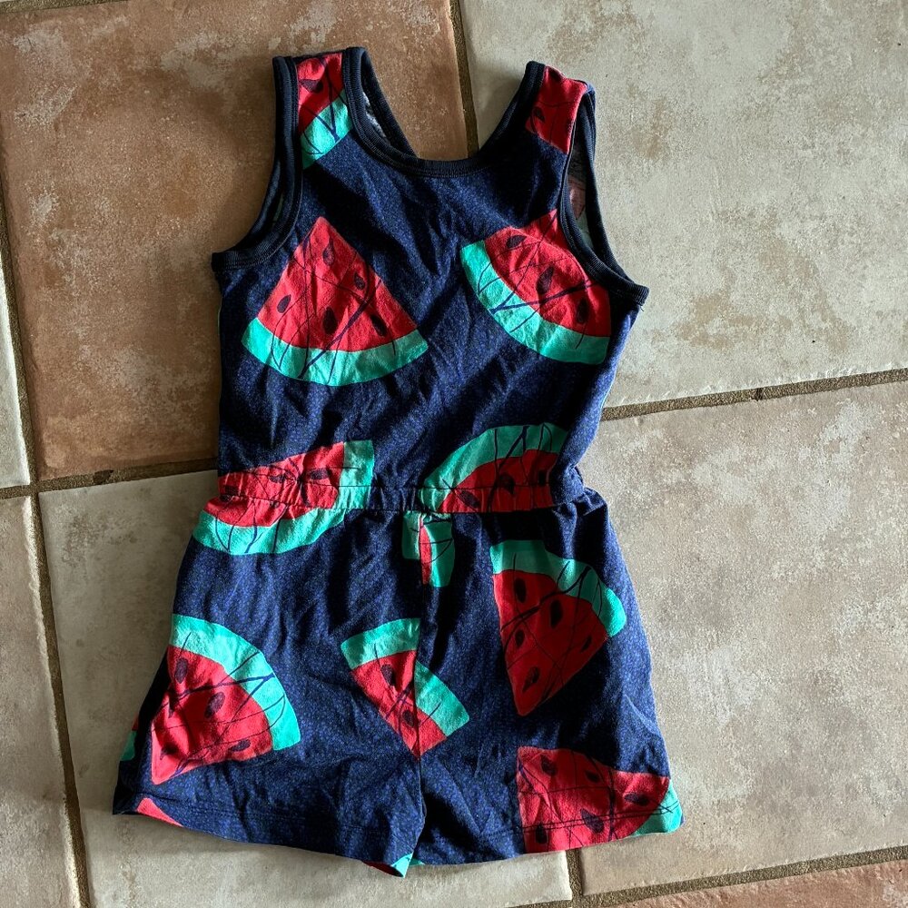 Tea collection watermelon sleeveless romper size 6